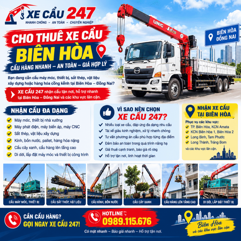 Cho Thuê Xe Cẩu Biên Hòa