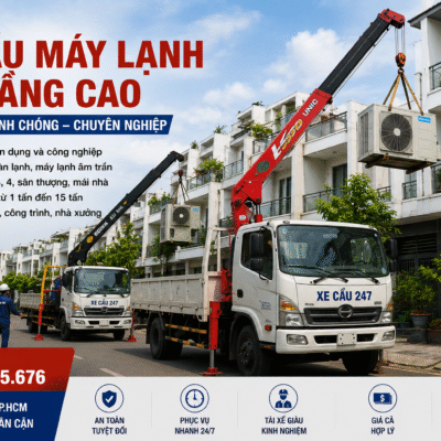 Dịch vụ xe cẩu máy lạnh lên tầng cao