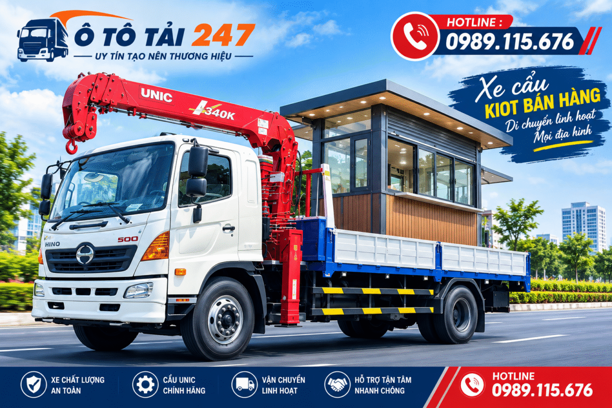 Cho Thuê Xe Cẩu Kiot Bán Hàng 
