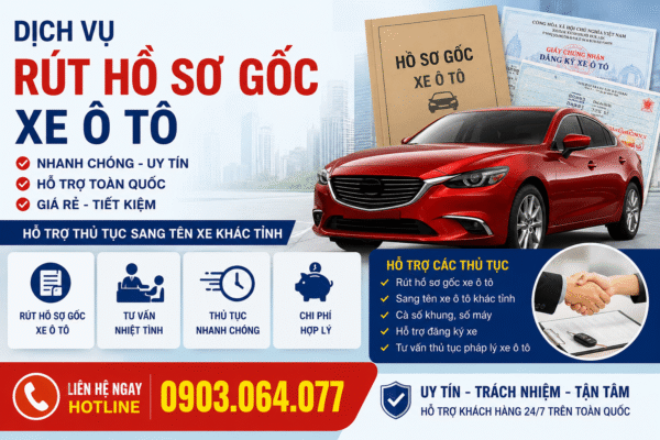 Dịch vụ rút hồ sơ gốc xe