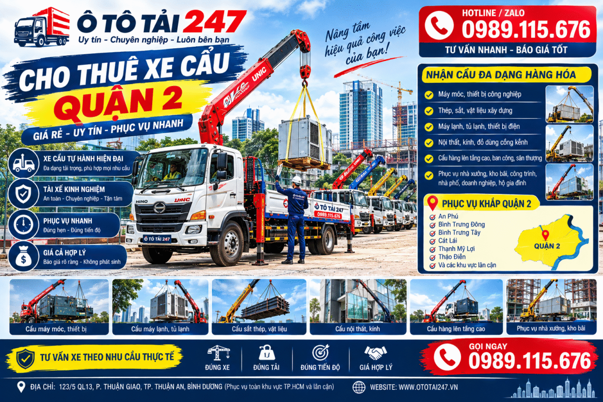 Thuê Xe Cẩu Hàng Quận 2