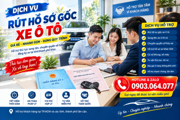 Dịch Vụ Rút Hồ Sơ Xe Ô tô