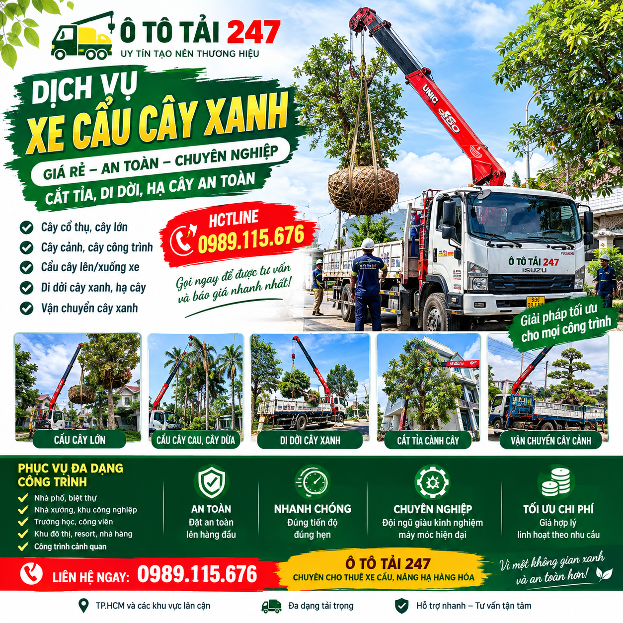 Dịch Vụ Xe Cẩu Cây Xanh