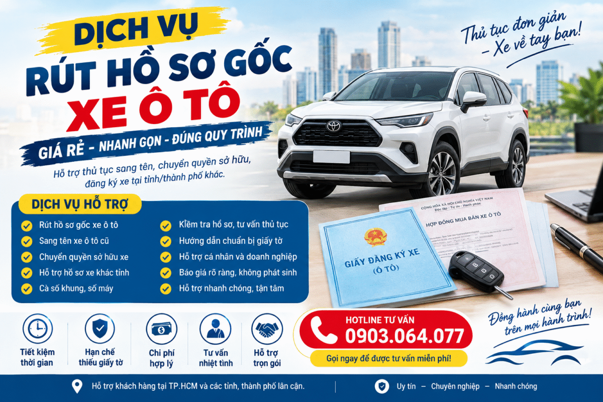Rút Hồ Sơ Gốc Xe Ô tô