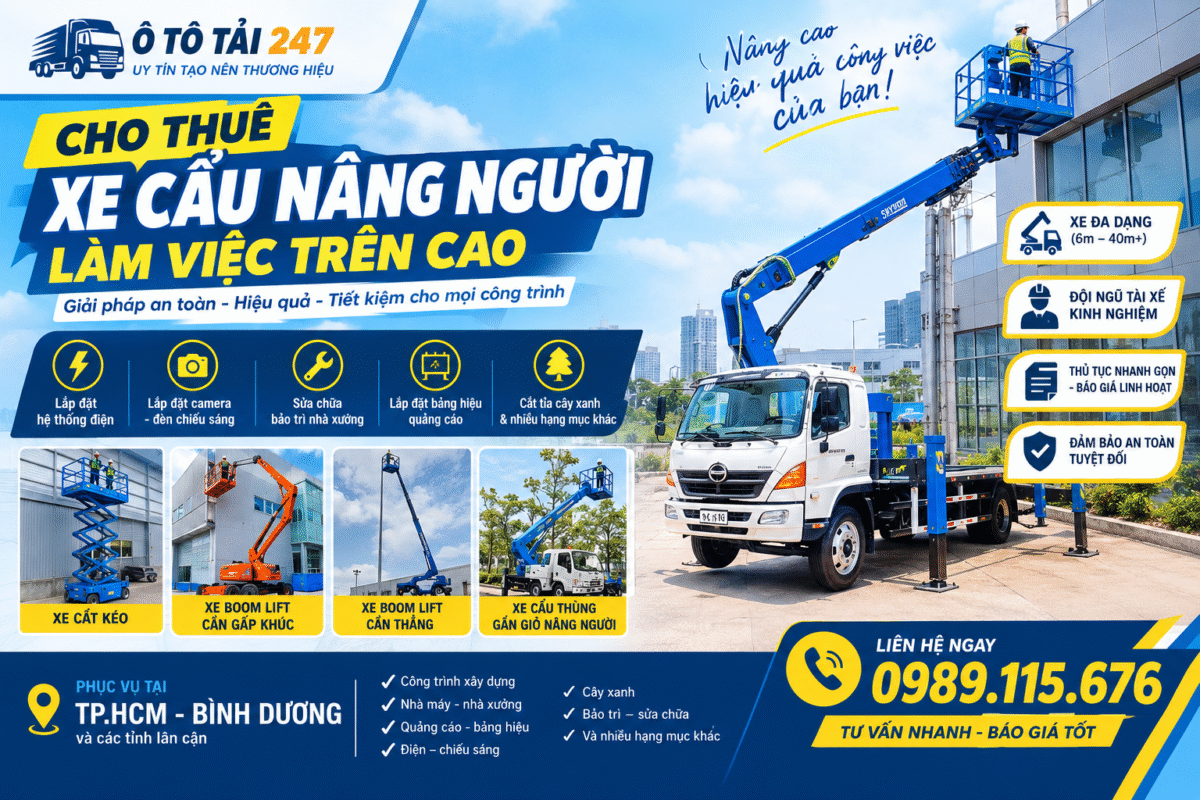 Thuê Xe Cẩu Nâng Người
