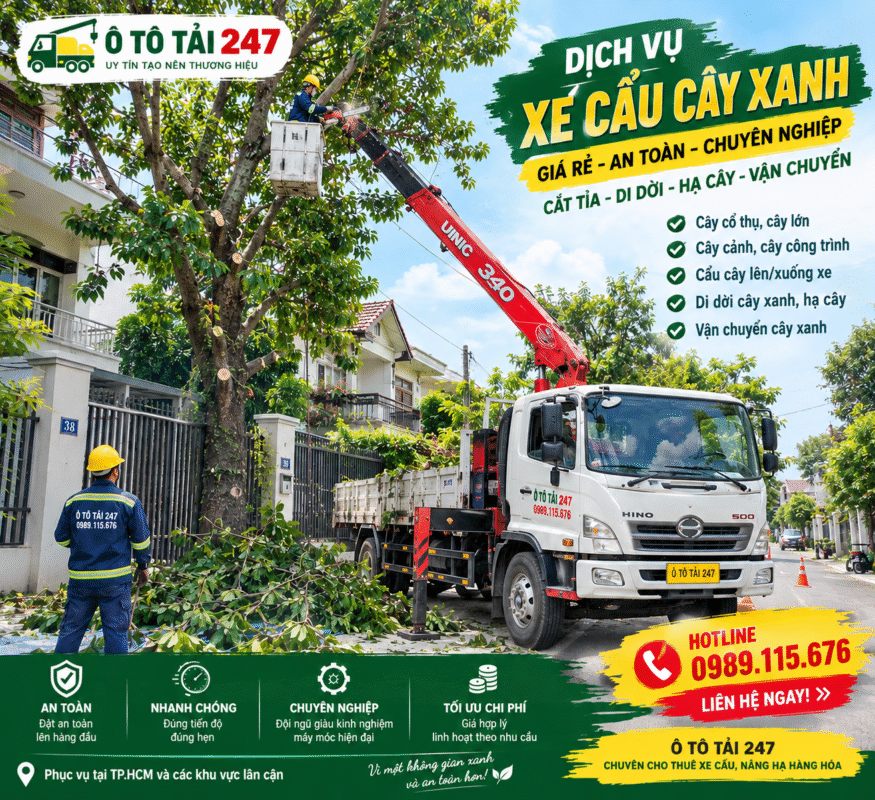 Xe Cẩu Cắt Cây